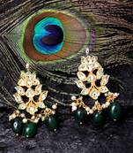 Green pearl earrings