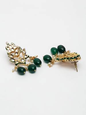 Green pearl earrings 4
