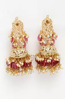 Red pearl earrings