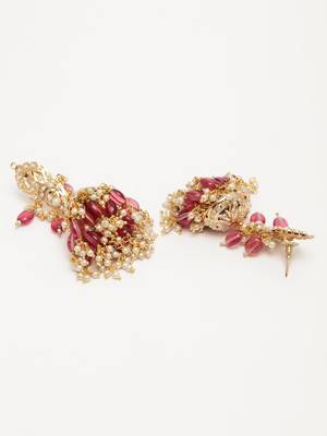 Red pearl earrings 4