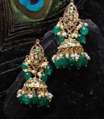 Green pearl earrings