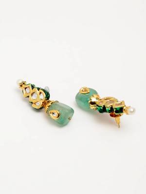 Green pearl earrings 5