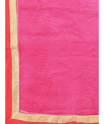 Pink Art Silk Embroidered With Long Jacket Semi Stitched Lehenga With Dupatta 4