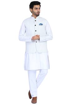 Grey plain cotton nehru-jacket