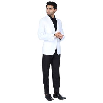 White plain cotton bandhgala-suit 2