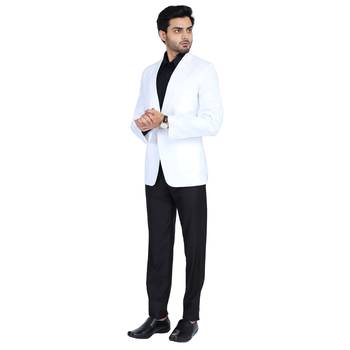 White plain cotton bandhgala-suit 4