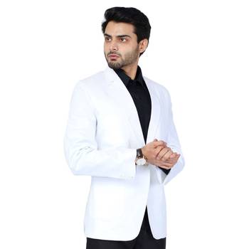 White plain cotton bandhgala-suit 4