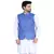 Blue plain cotton nehru-jacket