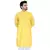 Yellow plain cotton men-kurtas