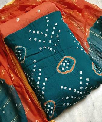 Green bandhej pure cotton salwar 1