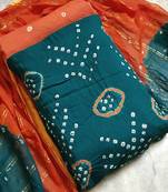 Green bandhej pure cotton salwar