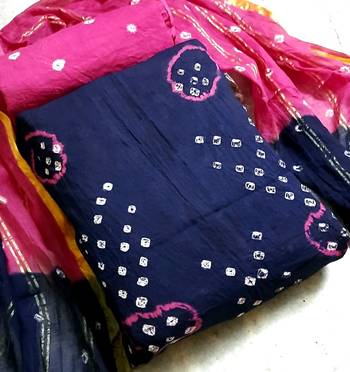 Navy-blue bandhej pure cotton salwar 1