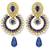 Brass antique gold Multicolor pearl combo earrings