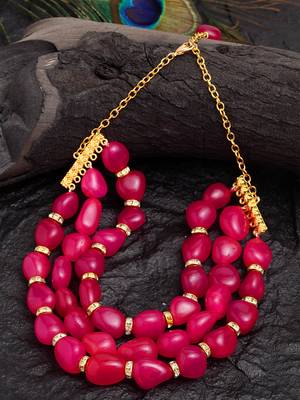 Red cubic zirconia necklaces 2
