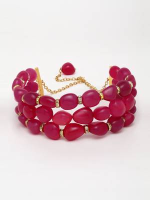 Red cubic zirconia necklaces 4