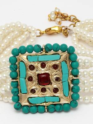 Blue pearl bracelets 2