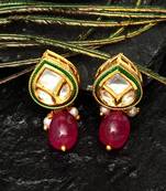 Red pearl earrings