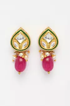 Red pearl earrings