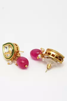 Red pearl earrings