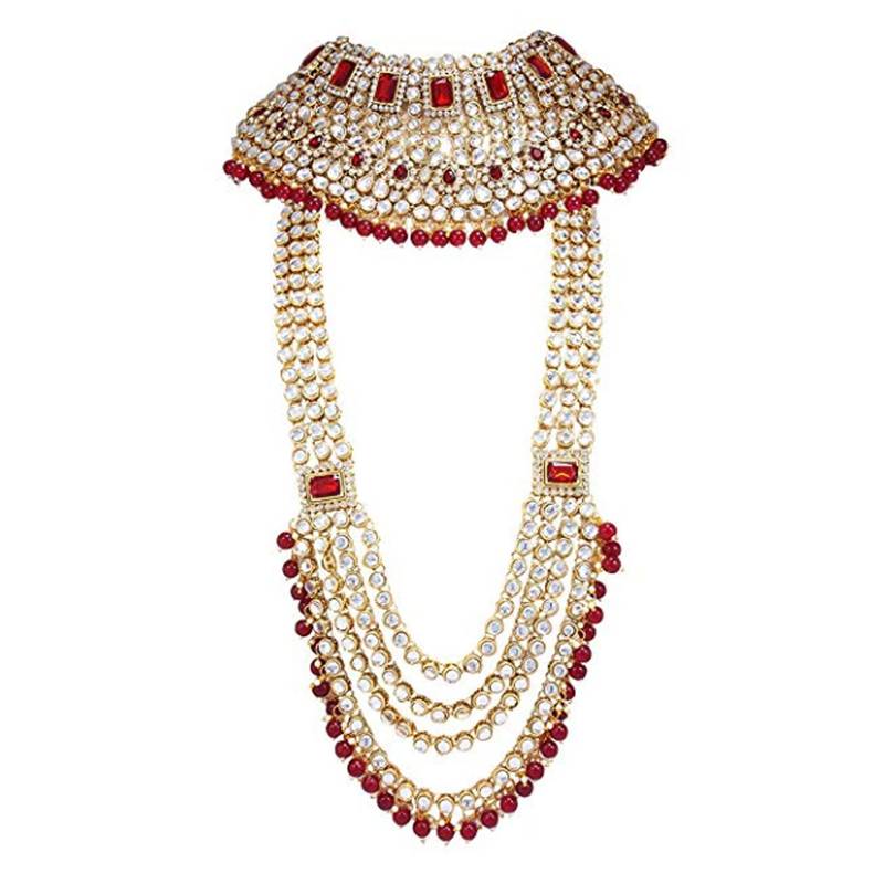  Red Studded Bridal Set