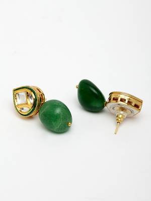 Green pearl earrings 3