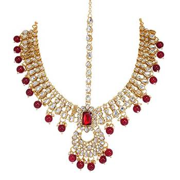  Red Studded Bridal Set 3