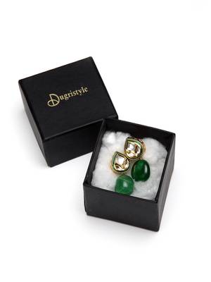 Green pearl earrings 4