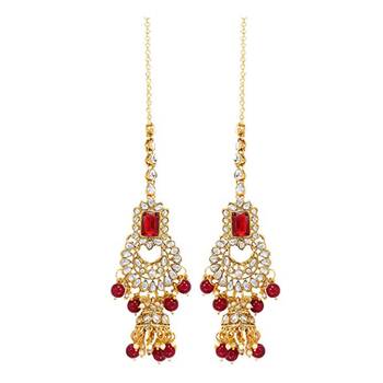  Red Studded Bridal Set 4