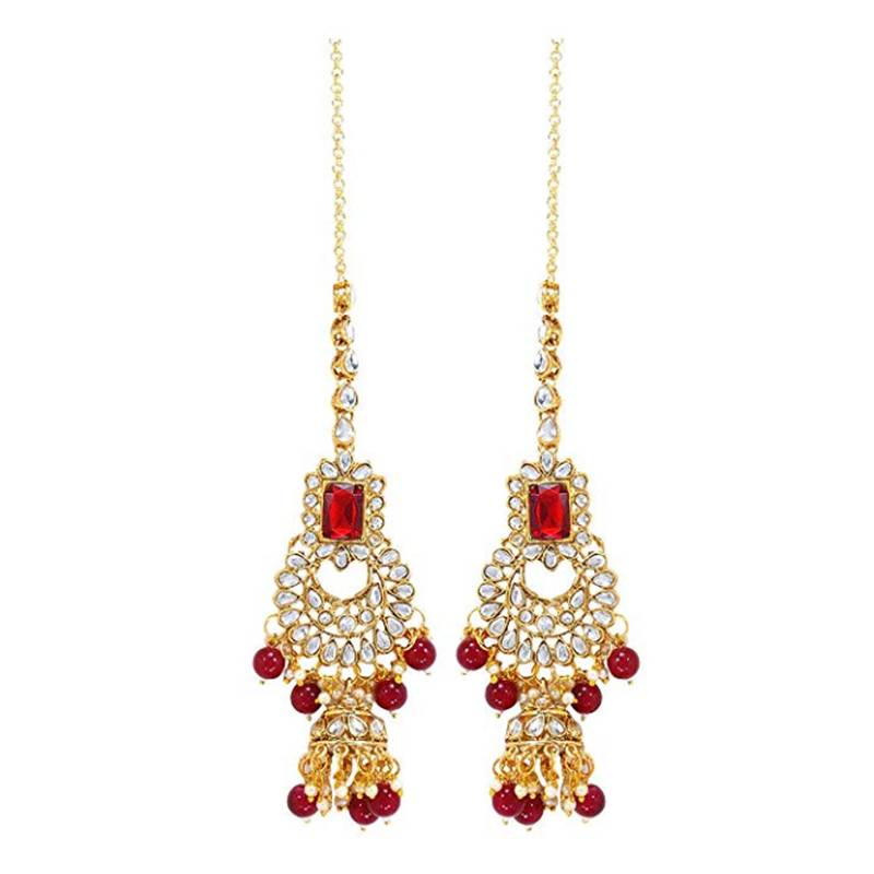  Red Studded Bridal Set