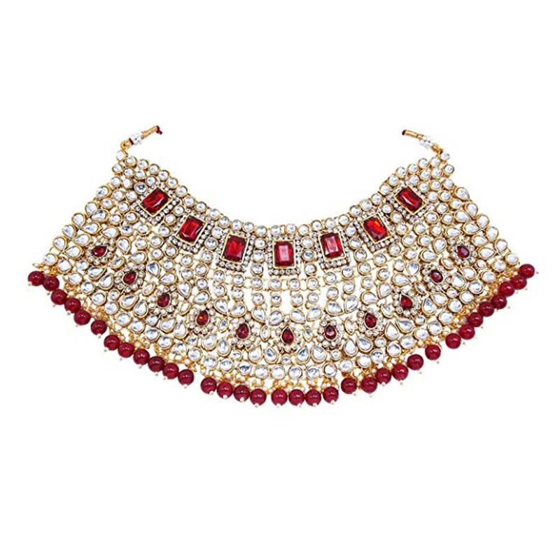  Red Studded Bridal Set