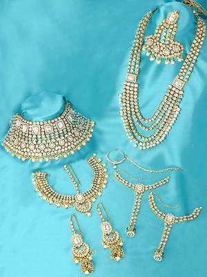  White Studded Bridal Set 5