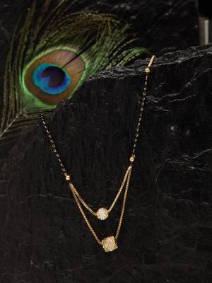 Gold cubic zirconia necklaces 1