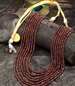 Brown pearl necklaces