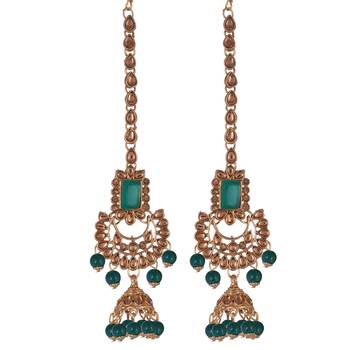 Ethnic Indian Traditional Red Gold Plated Kundan Dulhan Bridal Jewellery Set with Choker Earrings Maang Tikka 5