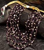 Purple pearl necklaces