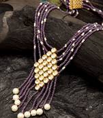 Purple pearl necklaces
