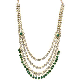 Ethnic Indian Traditional Red Gold Plated Kundan Dulhan Bridal Jewellery Set with Choker Earrings Maang Tikka 3