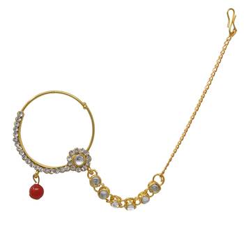 Designer Gold Plated Red Dulhan Choker Bridal Set for Girls & Women 3