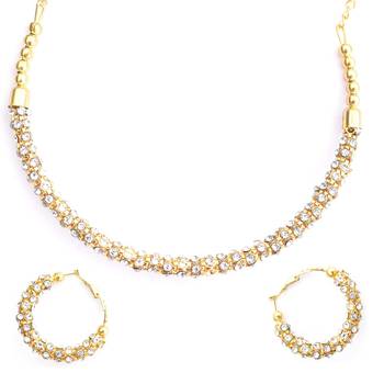 Steorra Jewels Simple Partywear Jewellery With Earrings For Women 1