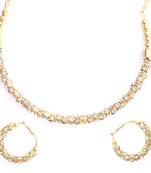 Steorra Jewels Simple Partywear Jewellery With Earrings For Women