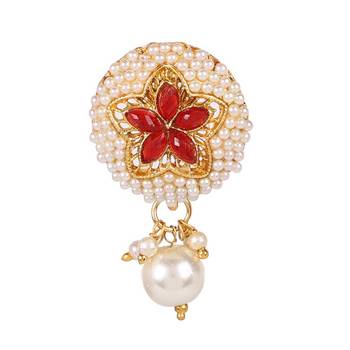 Steorra Jewels Pendant White Pearls Beads Set For Women 4