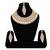 Steorra Jewels White Traditional Crystal Stone Golden Texture Choker Necklace Set for Women