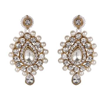 Steorra Jewels Copper Stone Zircon Jewellery Necklace Set with Maang Tikka Earrings for Women 3