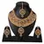 Steorra Jewels Crystals Pearls Necklace Set with Maangtikka  Earrings For Women