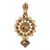 Steorra Jewels Crystals Pearls Necklace Set with Maangtikka  Earrings For Women