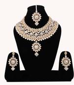 Steorra Jewels White Jewellery Necklace Choker Set for Women