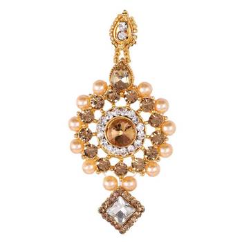Steorra Jewels Golden & White Jewellery Necklace Choker Set for Women 3