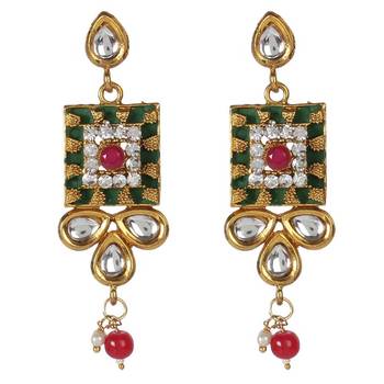 Steorra Jewels Multi Traditional Choker Jewellery Kundan Set with Earrings For Women 3