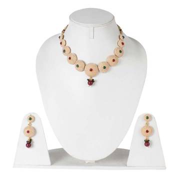 Steorra Jewels Fancy Kundan & Pearl Necklace Set for Women 1