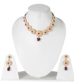 Steorra Jewels Fancy Kundan & Pearl Necklace Set for Women